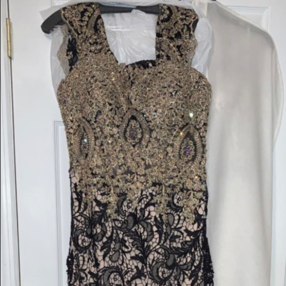 Beautifully embroidered gown